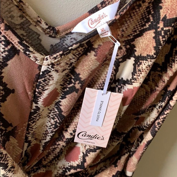 Pink Snakeskin Pattern Dress Candie’s - Picture 4 of 4